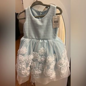 Nannette Baby El Rosette Dress Blue 18 M